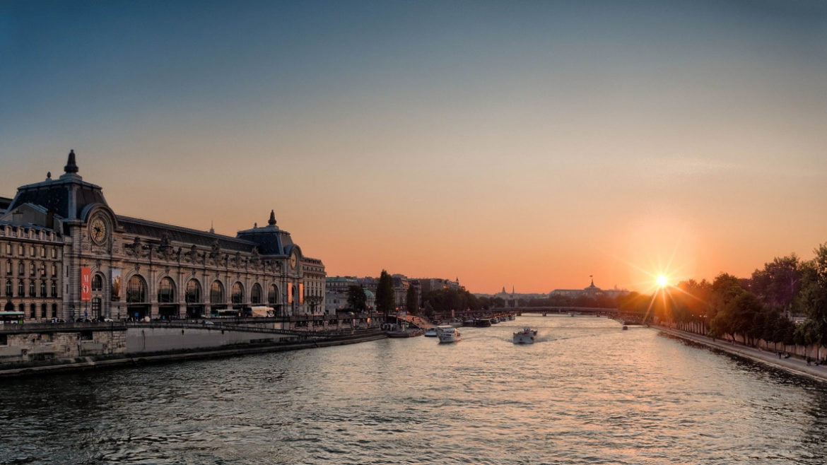 Coucher de soleil sur la Seine à Paris © Pxhere