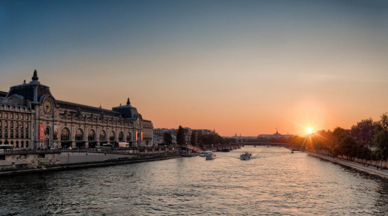 Coucher de soleil sur la Seine à Paris © Pxhere